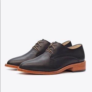 Nisolo James Oxford, black leather, women’s size 7